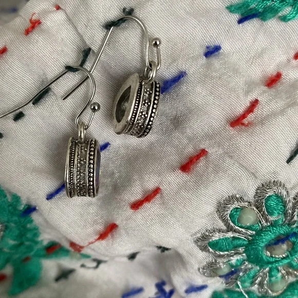 Topaz Teardrop Earrings- Topaz Dangle Earrings - Picture 4 of 10